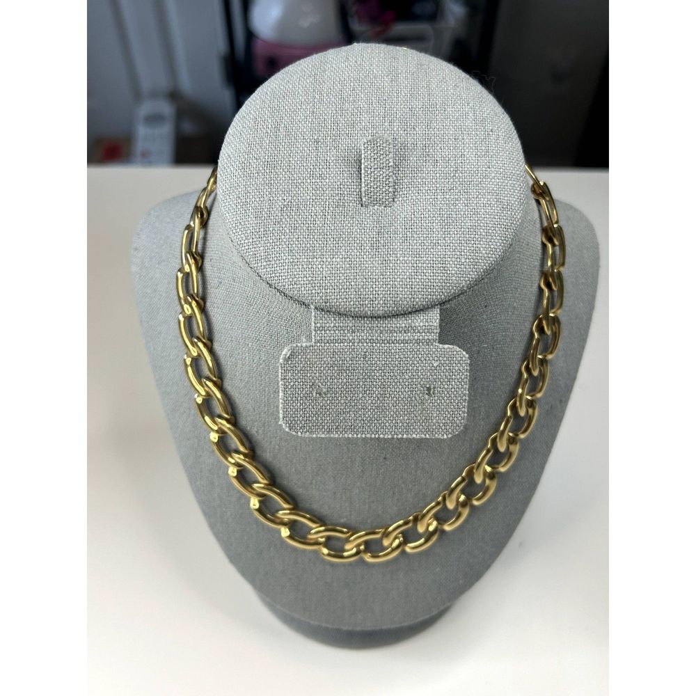 Vintage Monet Gold Tone Chunky Chain Necklace